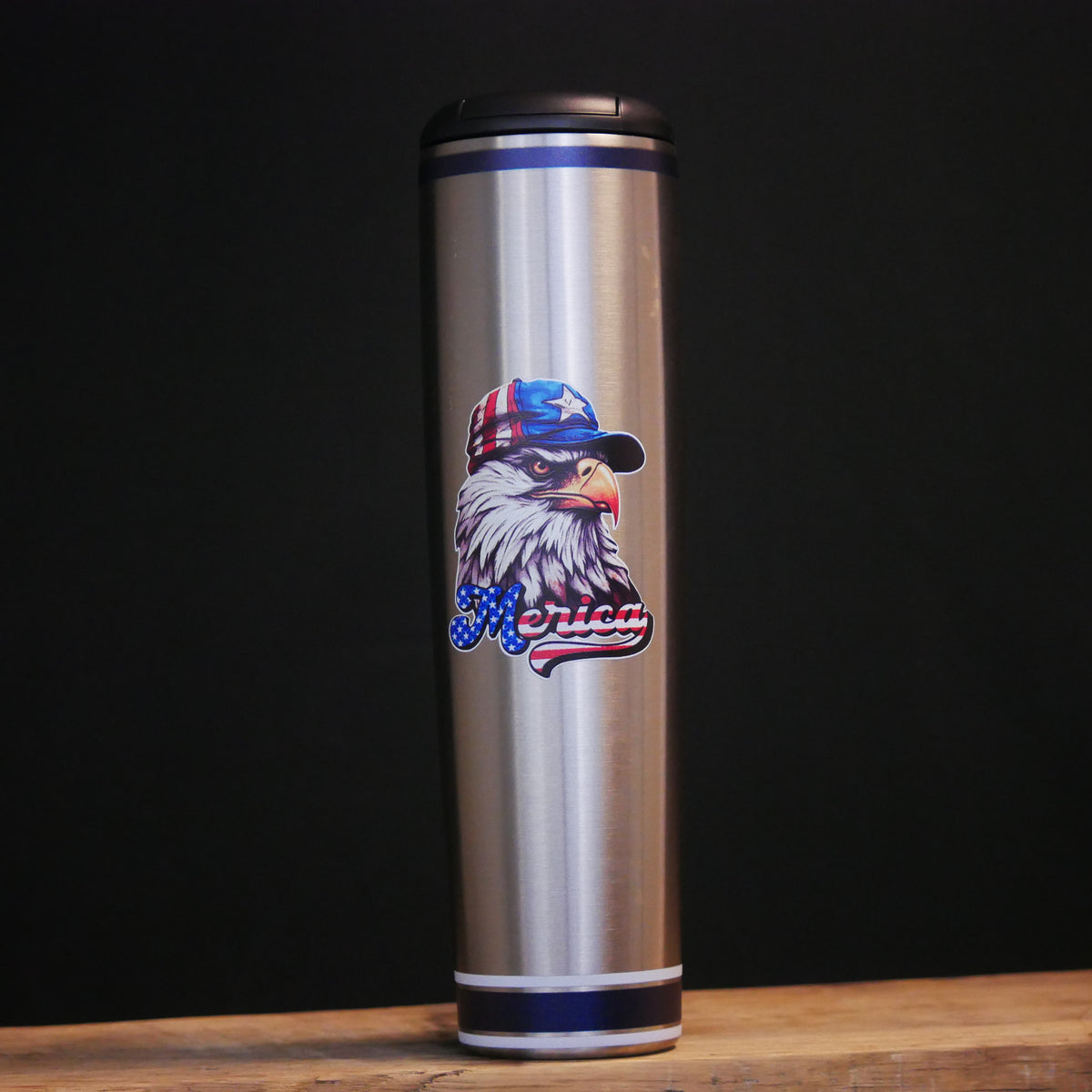 Patriotic Eagle Metal Dugout Mug® | Baseball Bat Mug