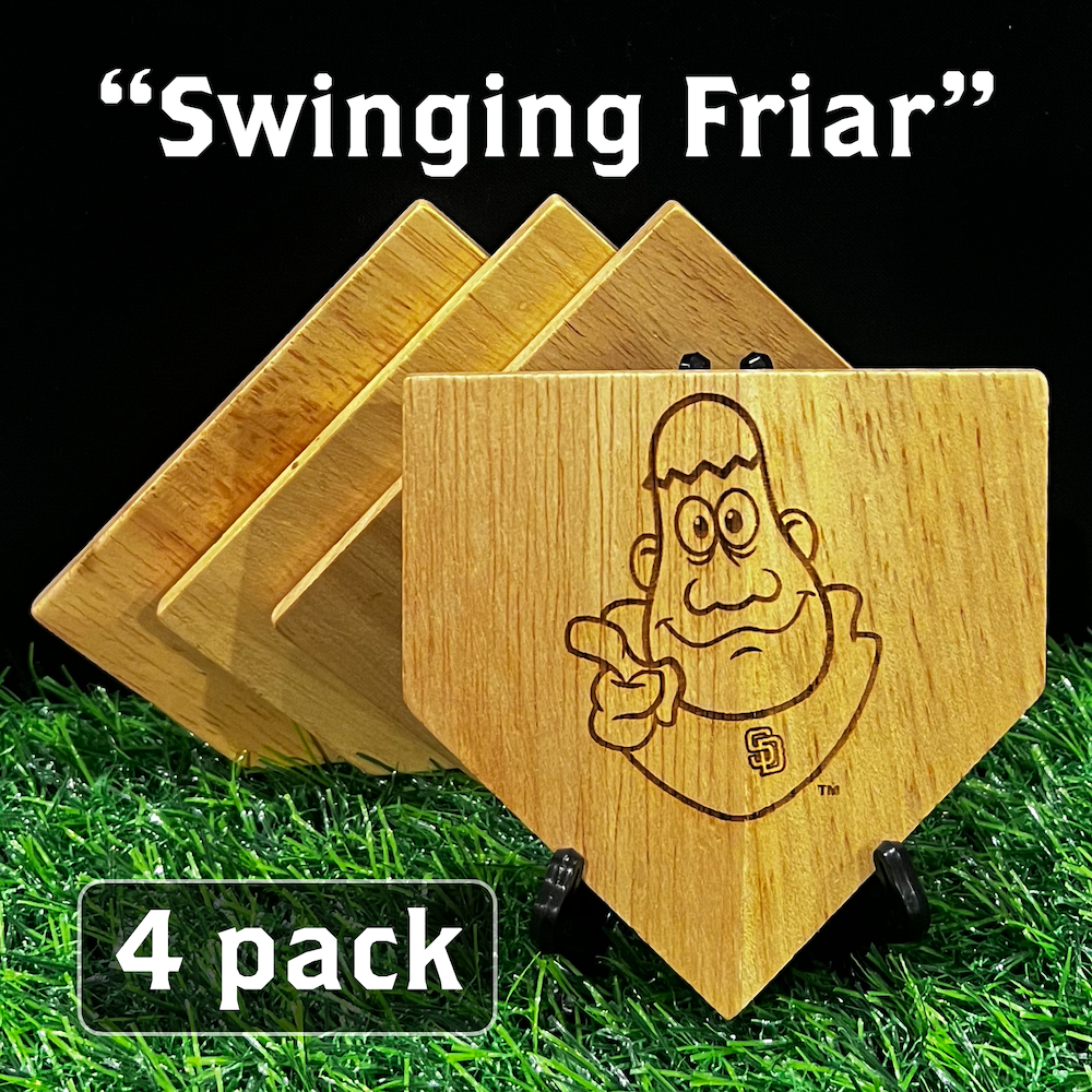 ALL 30 TEAMS - Wooden MLB Home Plate Coasters - MASCOT EDITION