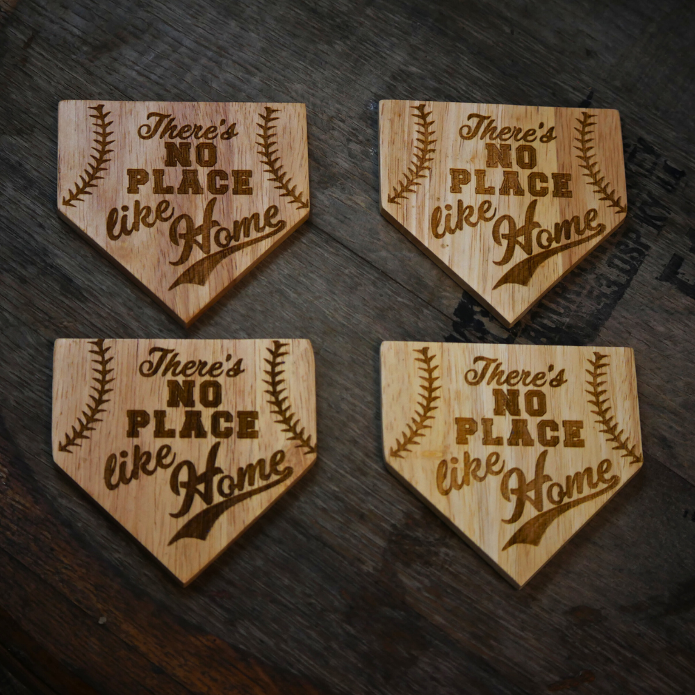 There's No Place Like Home Dugout Mug® Wood Coaster