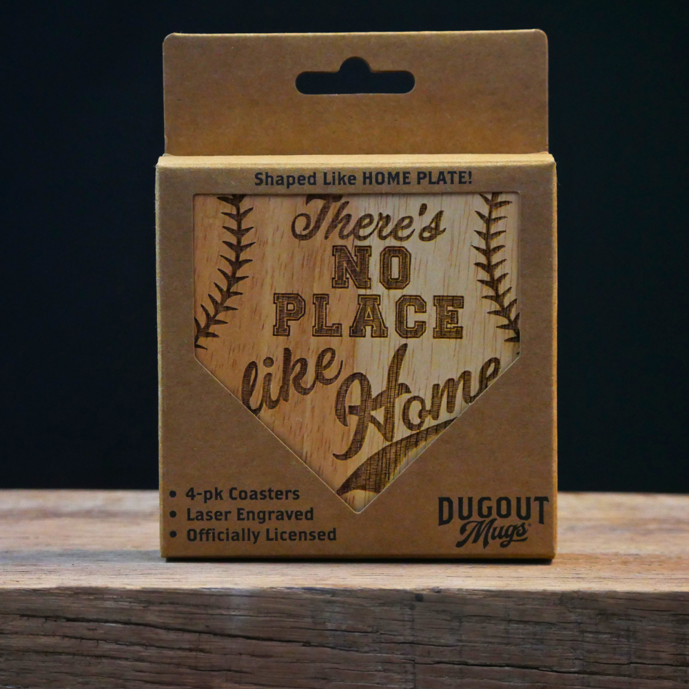 There's No Place Like Home Dugout Mug® Wood Coaster