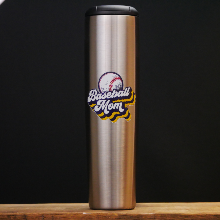 Baseball Mom metal baseball bat mug