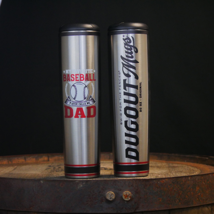 "Favorite Player Calls Me Dad" Metal Baseball Bat Mug | Dugout Mugs®