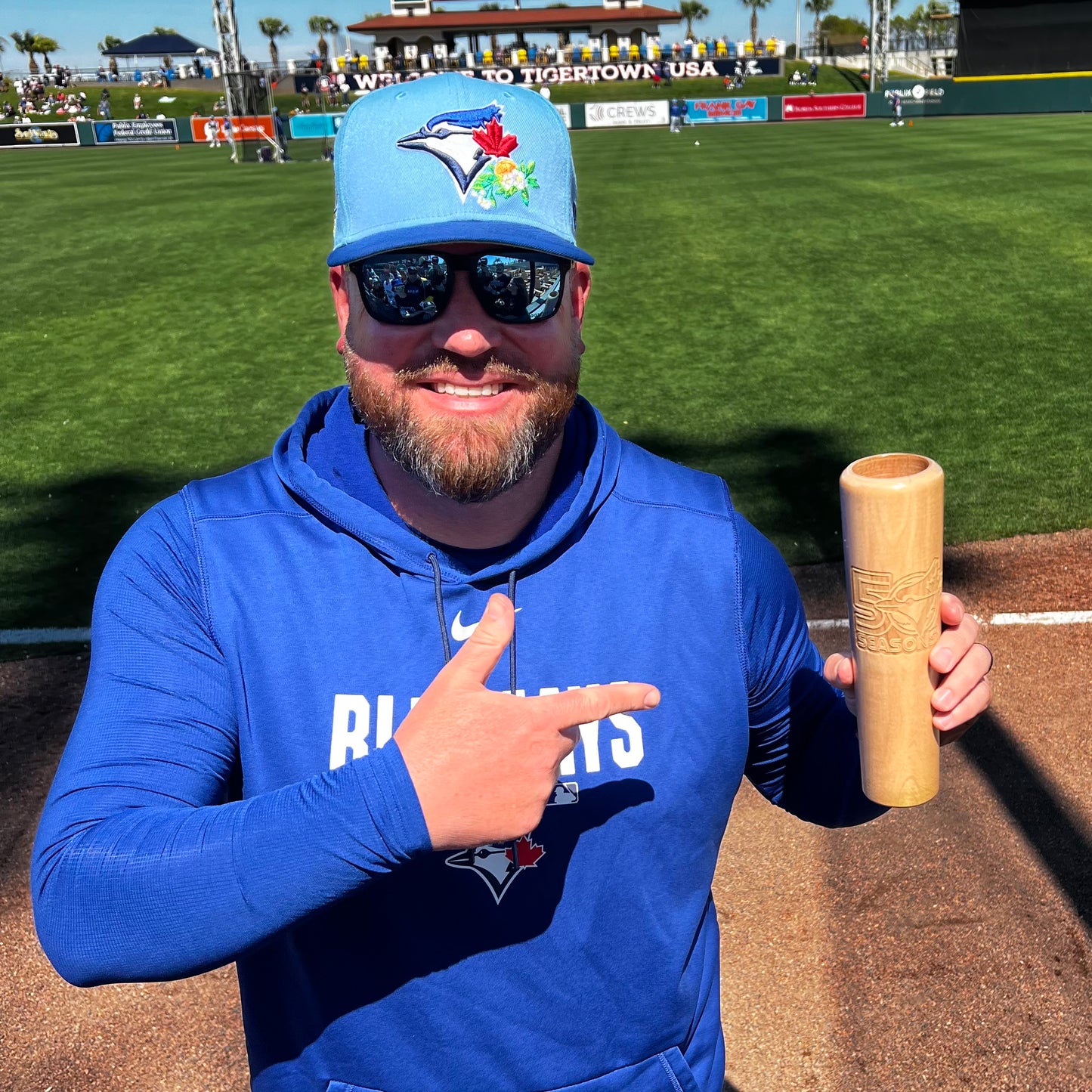 Toronto Blue Jays 50th Season Commemorative Dugout Mug® - Baseball Bat Mug