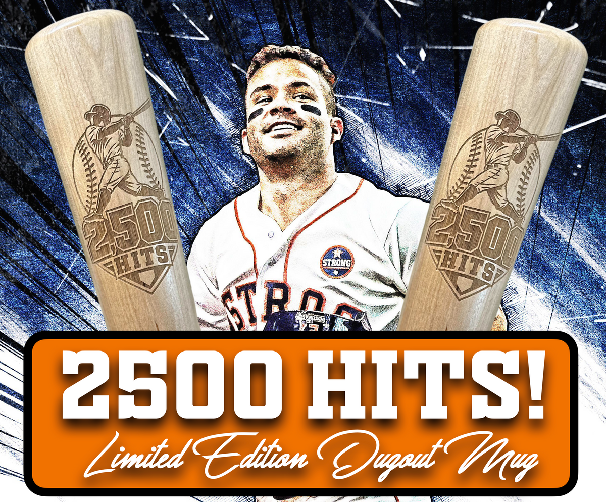 *LIMITED EDITION* 2500 Hits Commemorative Dugout Mug® - Baseball Bat Mug