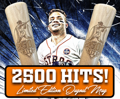 *LIMITED EDITION* 2500 Hits Commemorative Dugout Mug® - Baseball Bat Mug