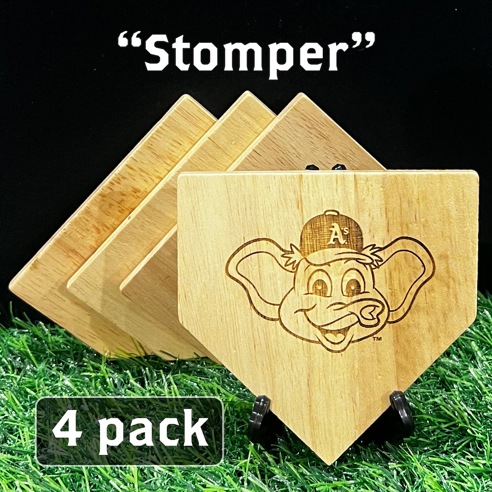 NEW ITEM - Wooden MLB Home Plate Coasters - MASCOT EDITION