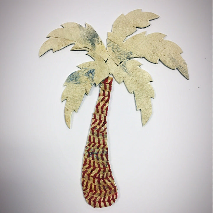 Palm Tree Original Artwork - Made from Actual Used Baseballs