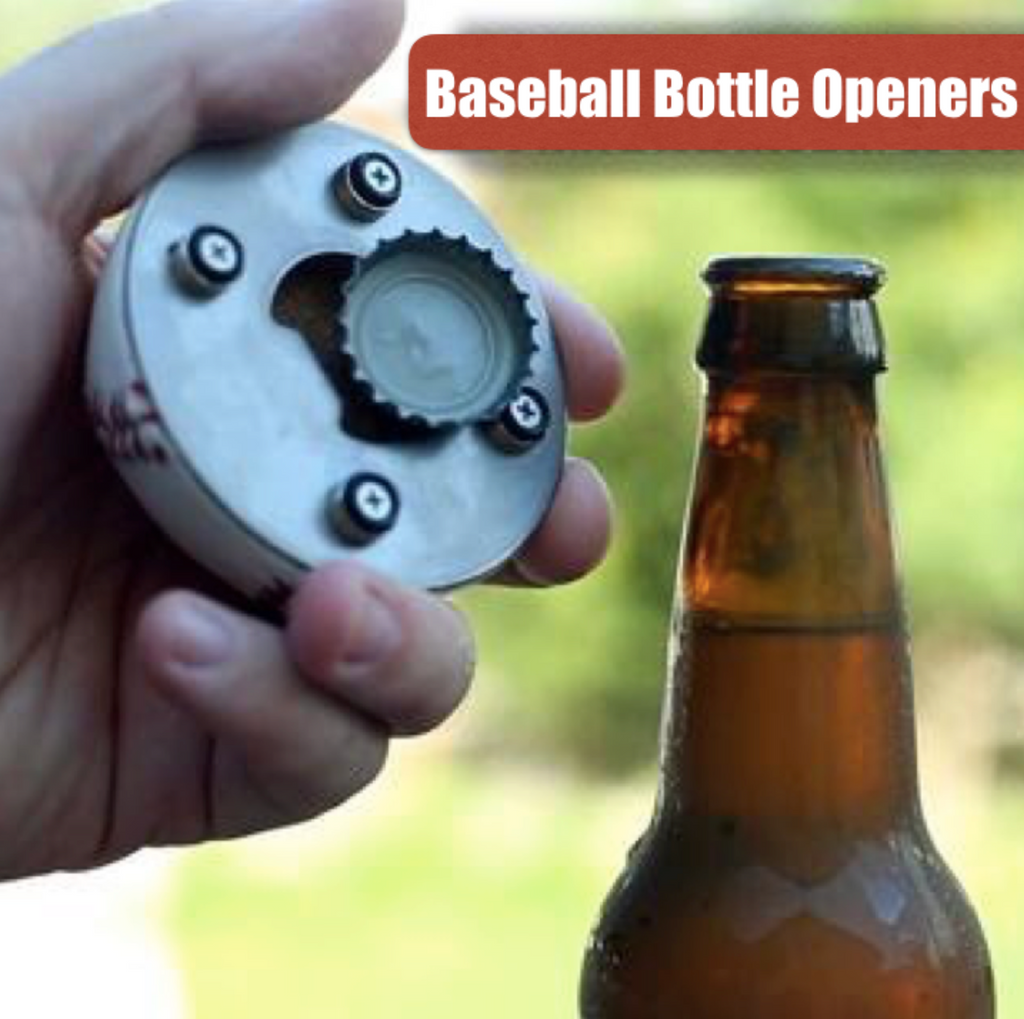 Half Baseball Bottle Opener