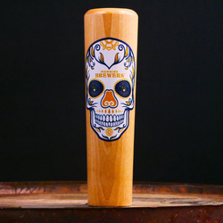 Milwaukee Brewers Inked! Sugar Skull Dugout Mug® | Baseball Bat Mug
