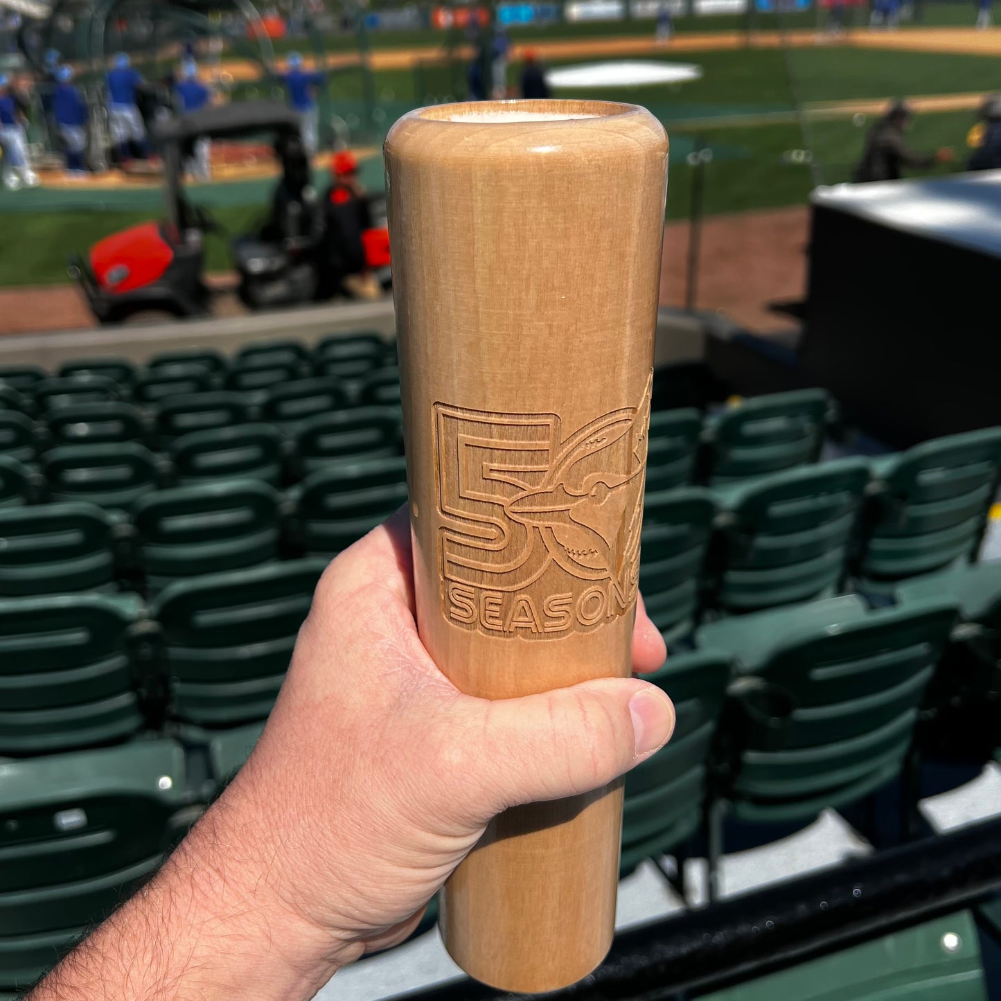 Toronto Blue Jays 50th Season Commemorative Dugout Mug® - Baseball Bat Mug