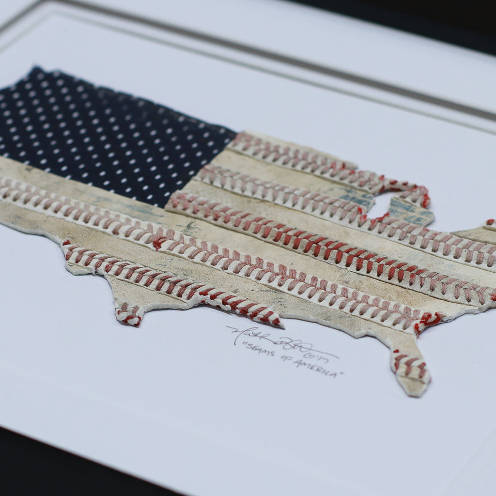 "Seams of America" Original Baseball Artwork