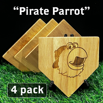 NEW ITEM - Wooden MLB Home Plate Coasters - MASCOT EDITION