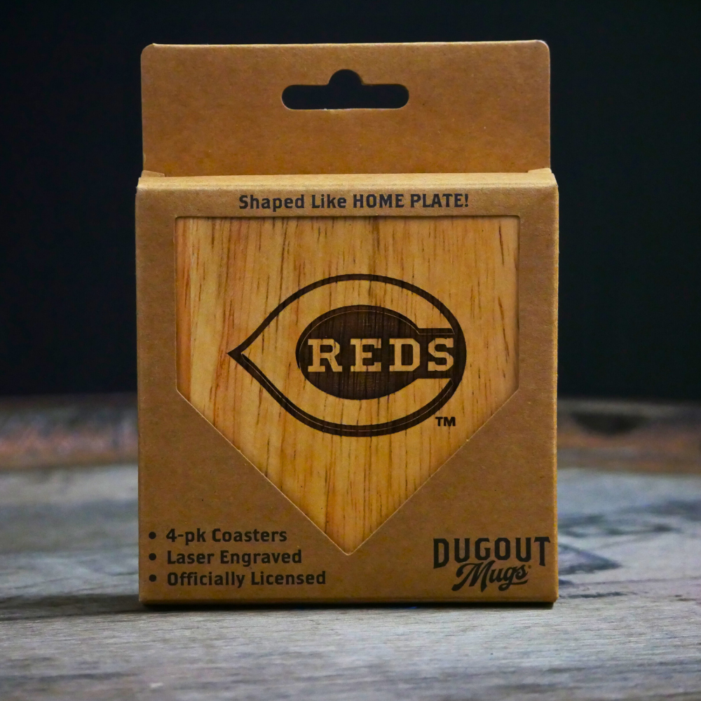 Cincinnati Reds Dugout Mug® Wood Coaster