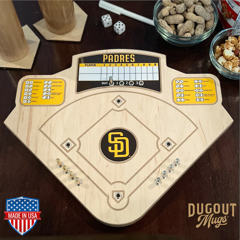 San Diego Padres Baseball Board Game with Dice