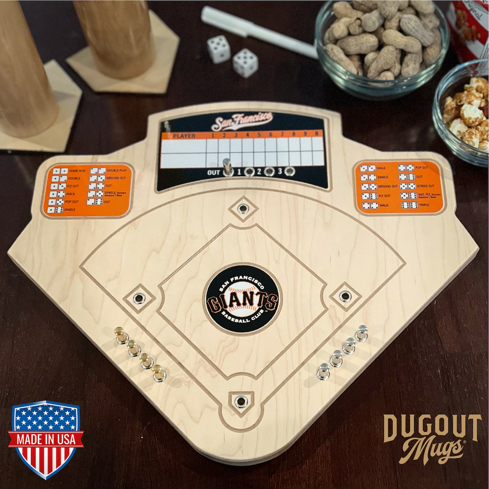 San Francisco Giants Baseball Board Game with Dice