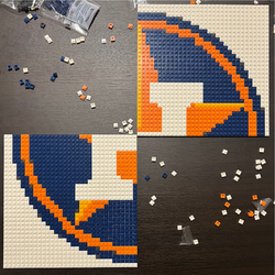 Houston Baseball Logo Photobrick Set