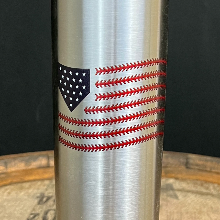 Stars and Stitches Metal Baseball Bat Mug | Dugout Mug®