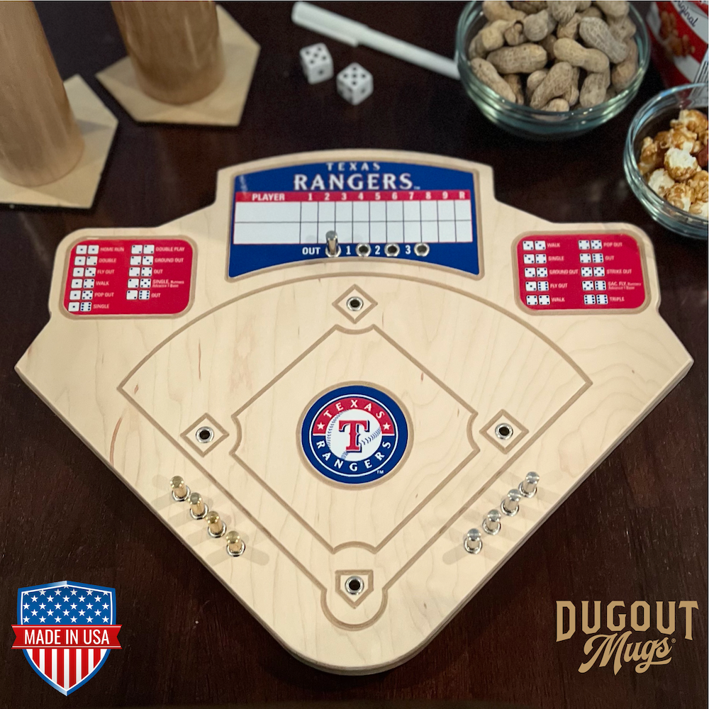 Texas Rangers Baseball Board Game with Dice