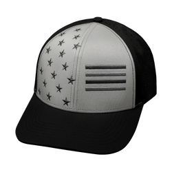 Flag Hat | Baseball Hat Fit | Black - Gray