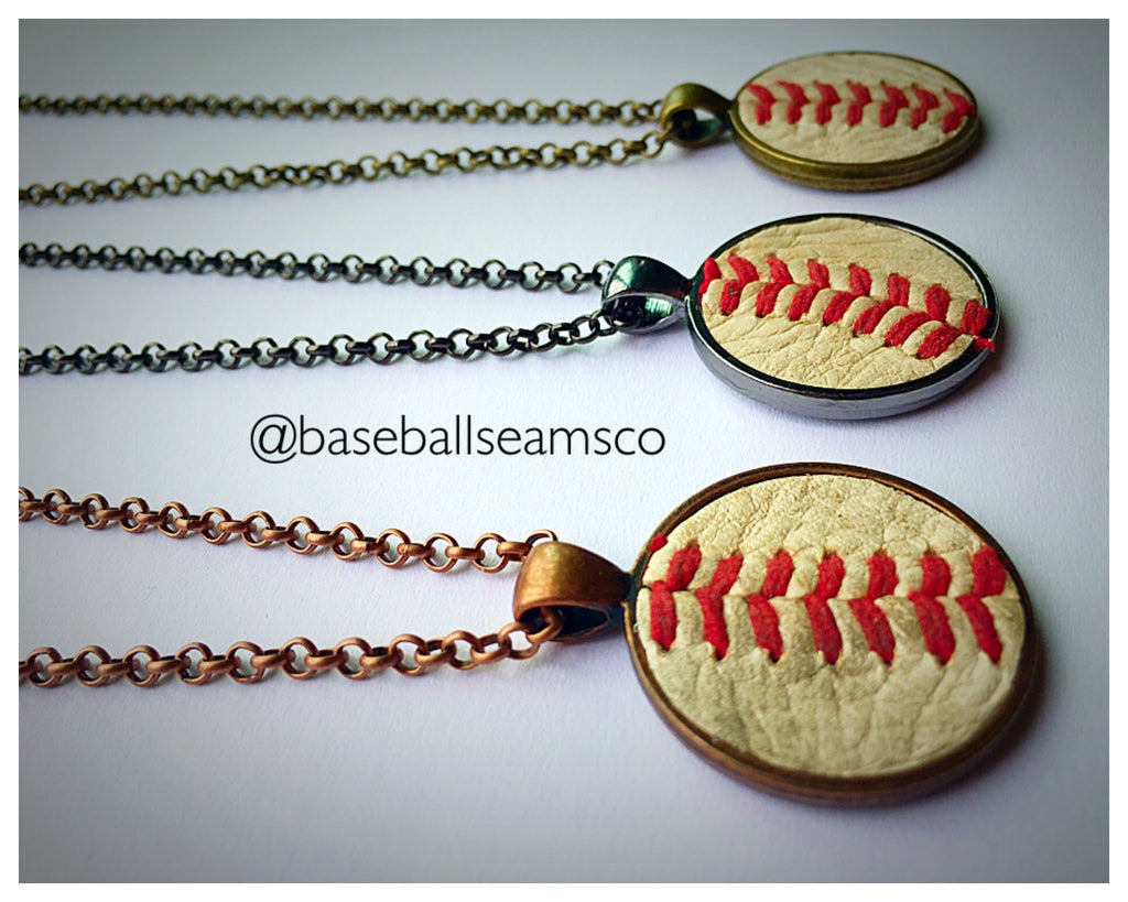 Baseball Seam Pendant Necklace