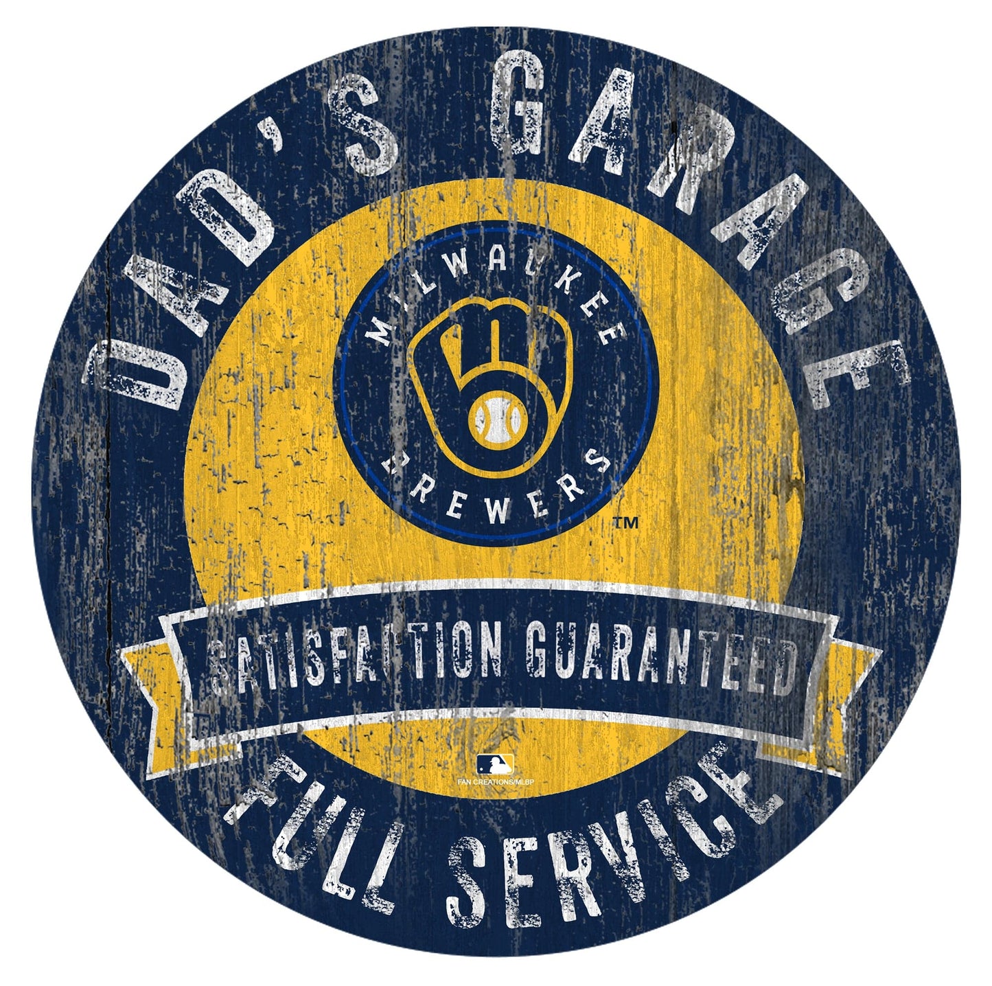 Milwaukee Brewers Dad's Garage Sign