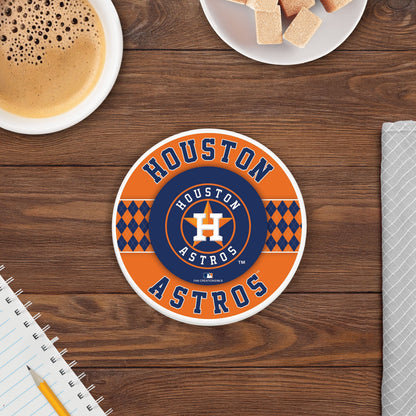 MLB - Houston Astros 4 inch Ceramic Argyle Coaster