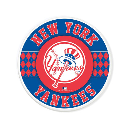 MLB - New York Yankees 4 inch Ceramic Argyle Coaster
