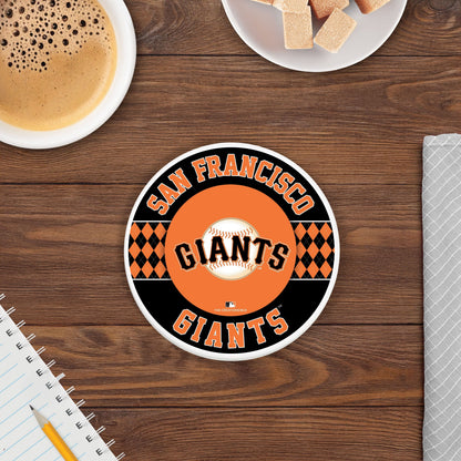 MLB - San Francisco Giants 4 inch Ceramic Argyle Coaster