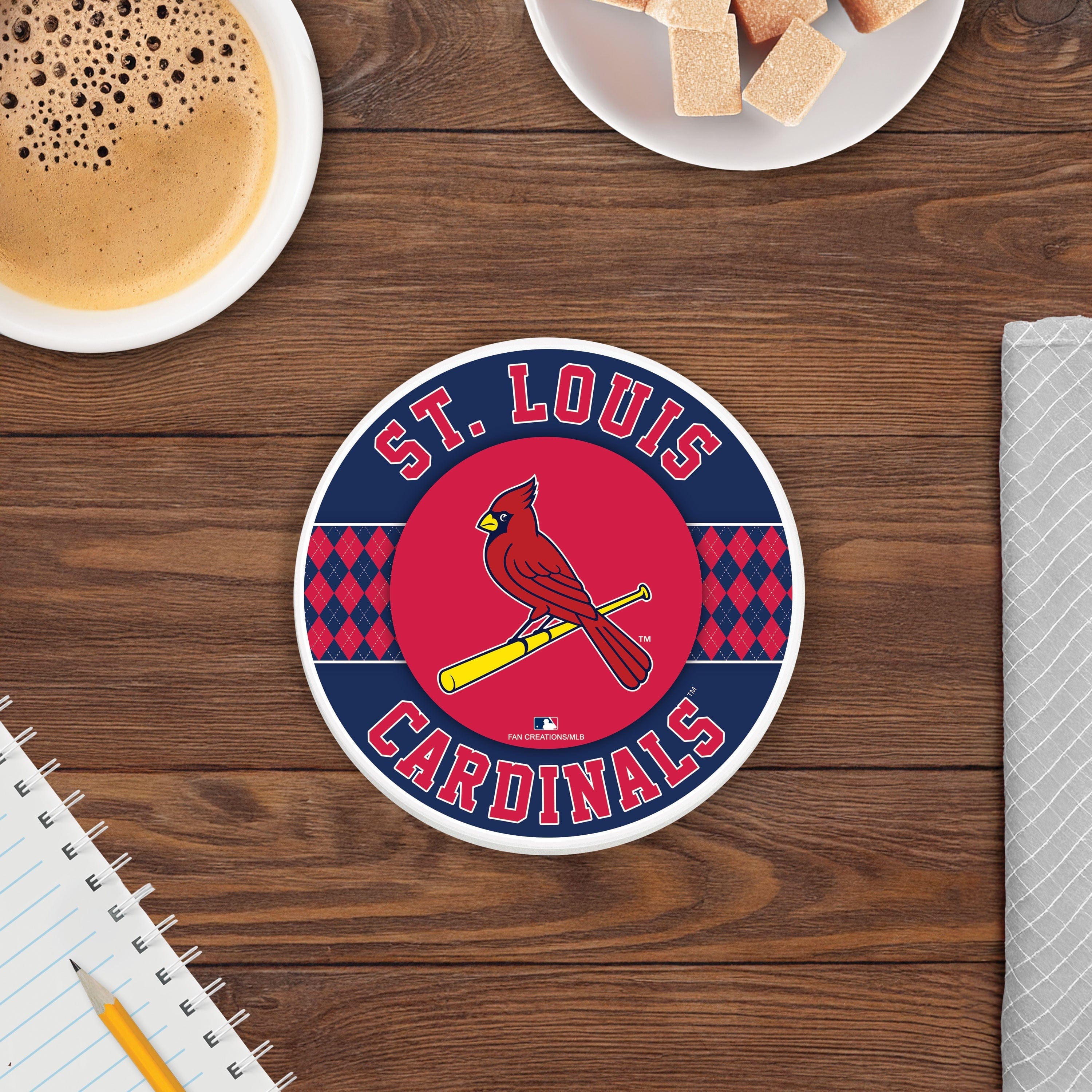 ST. LOUIS CARDINALS 記念グッズ4点セット Schick MLB - St. Louis Cardinals 4 inch Ceramic Argyle Coaster – Dugout Mugs®