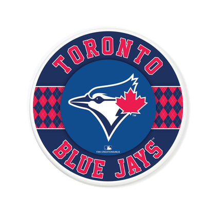 MLB - Toronto Blue Jays 4 inch Ceramic Argyle Coaster