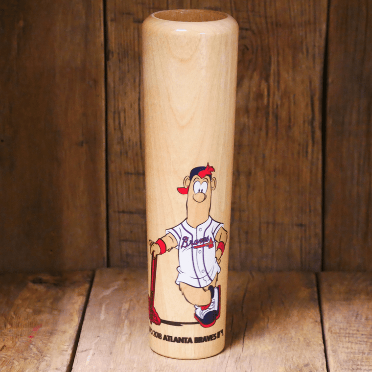 Dugout Mugs Atlanta Braves 20 Oz Metal Bat Tumbler - Silver