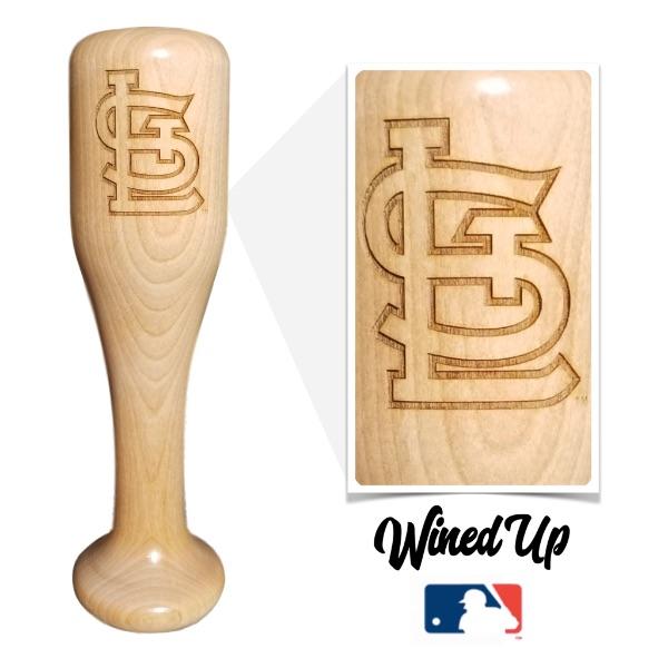 baseball bat wine glass St.Louis Cardinals STL
