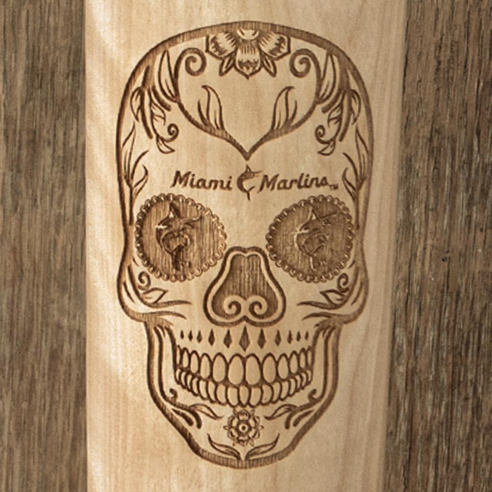 Miami Marlins Sugar Skull Baseball Bat Mug Details