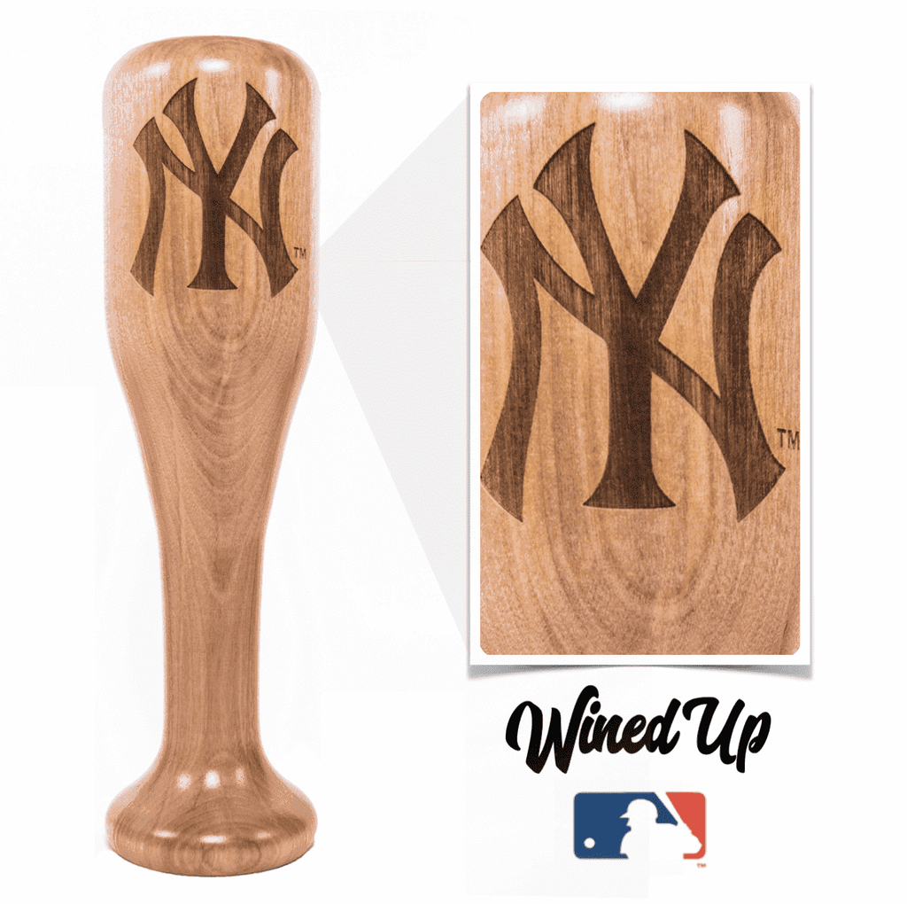 baseball bat wine glass New York Yankees NY