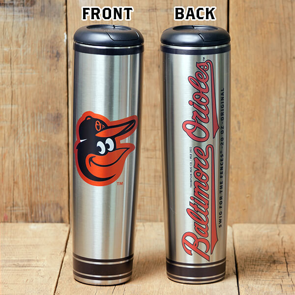Baltimore Orioles Metal Dugout Mug | Stainless Steel Baseball Bat Mug