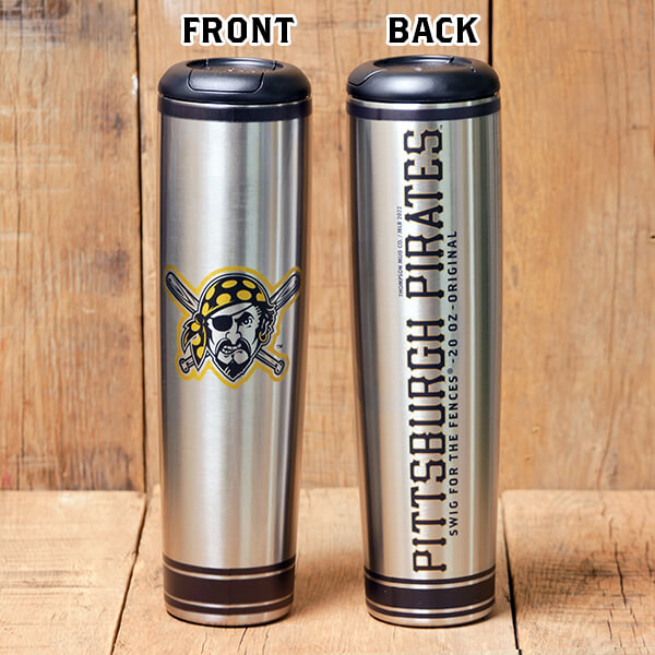 Pittsburgh Pirates Metal Dugout Mug | Stainless Steel Baseball Bat Mug