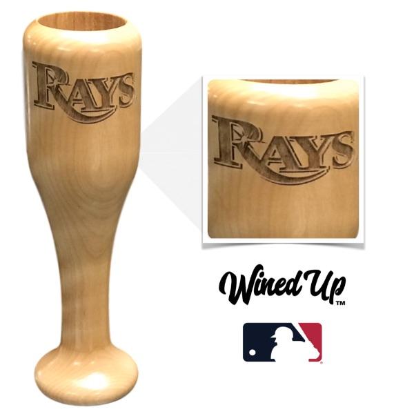 baseball bat wine glass Tampa Bay Rays 