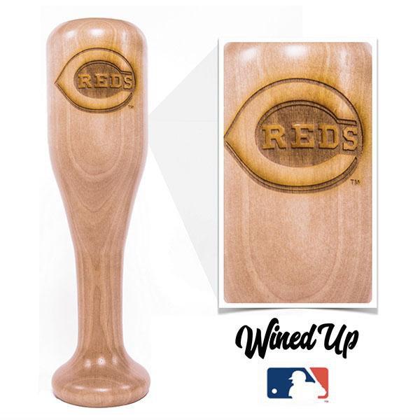 baseball bat wine glass Cincinnati Reds