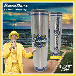 Savannah Bananas "Diamond" Dugout Mug® Metal Dugout Mug | Stainless Steel Baseball Bat Mug