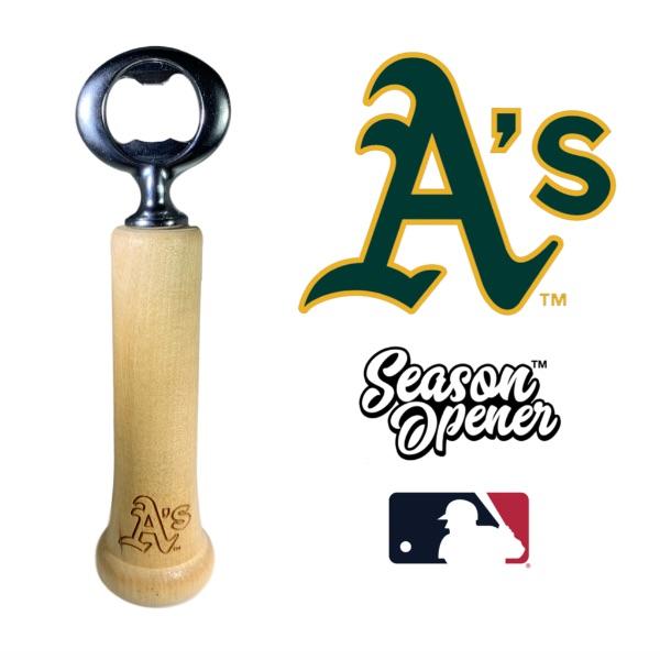Oakland Athletics Bat Handle Bottle Opener Baseball Gift