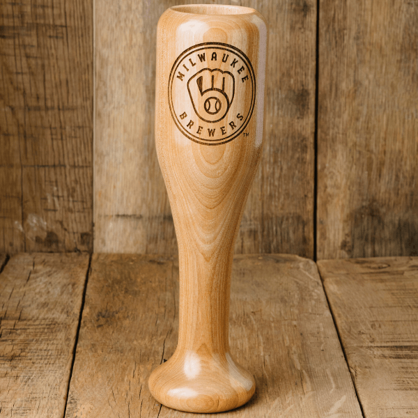 baseball bat wine glass milwaukee brewers circle
