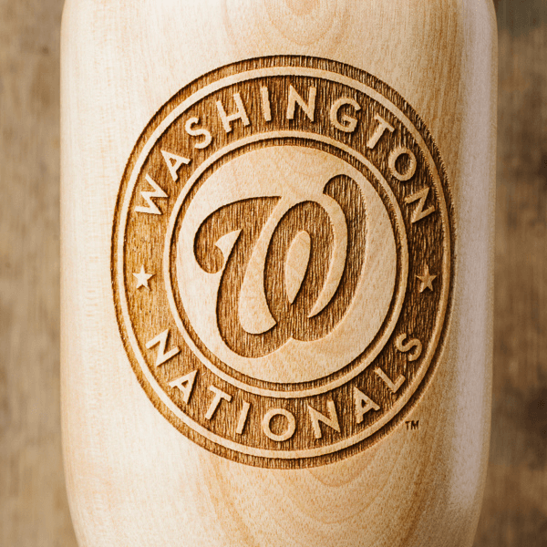 baseball bat wine glass Washington Nationals close up