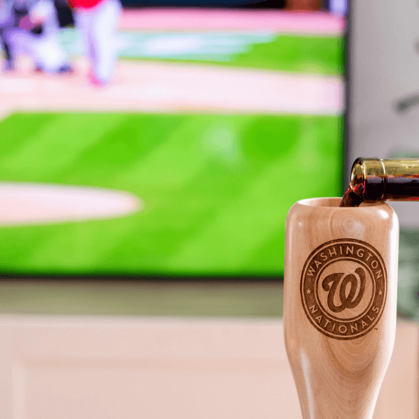 baseball bat wine glass Washington Nationals game day pour