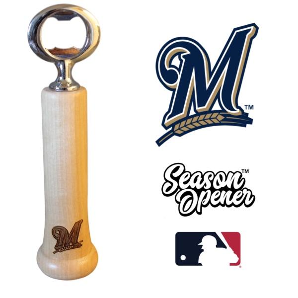 Milwaukee Brewers Bat Handle Bottle Opener Baseball Gift