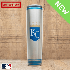 K.C. Royals 15oz Stripe Plastic Wall Stainless Mug - BBQ & Tailgating