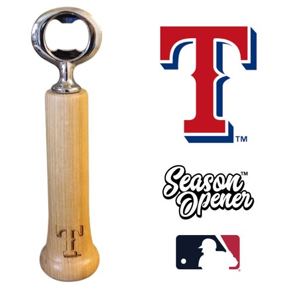 Texas Rangers Bat Handle Bottle Opener Baseball Gift